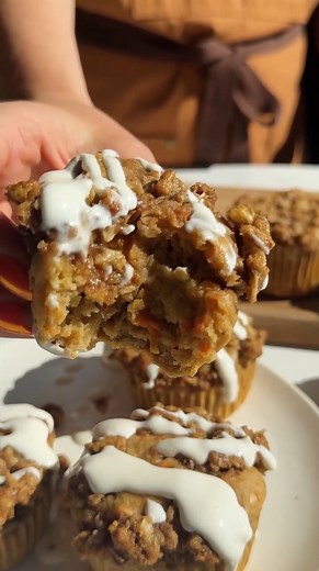 Dessert for breakfast? Yes please. These carrot cake muffins are coming for your heart. 😍 Recipe: https://fitfoodiefinds.com/cottage-cheese-carrot-cake-muffins/ | Fit Foodie Finds