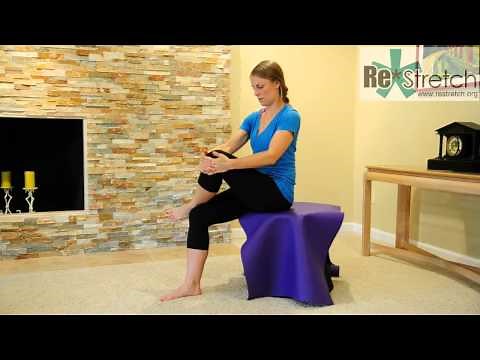 Sitting (Adapted) TFL and IT band - Resistance Stretching Exercise