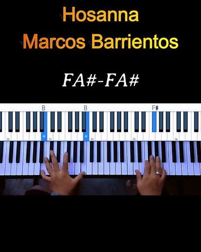 Hosanna - Marco Barrientos - SOLO Guitarra - "acordes y melodia" - Tutorial Piano