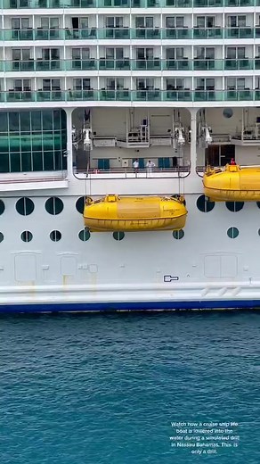 Testing out the cruise ship life boats! #vacation #cruiseship #maritime #cruise #royalcaribbean #disneycruise #springbreak2023 #newyear #cruiseradio | Cruise Radio