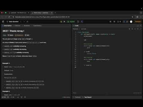3637. Trionic Array I | Leetcode | Daily Question