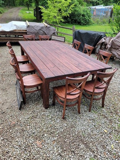 Rustic FARM TABLE 8 Ft 10 Ft 12 Foot Set W/you Pick Chairs Farmhouse Country Cabin Distressed Large Kitchen Dining Table Custom Sizes Colors - Etsy