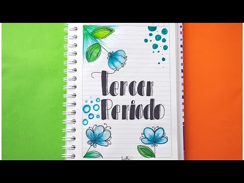 🟢 DIBUJANDO Tercer Periodo para Cuadernos | Cómo marcar cuadernos | Dibujos Yaye