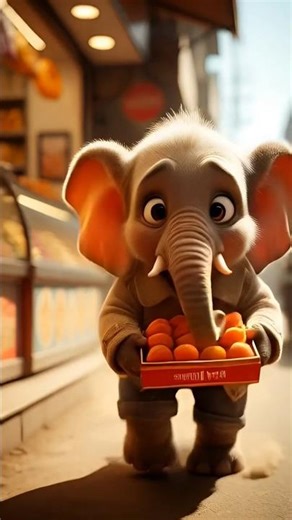 🥺“Cute Baby Elephant 3D Animation | AI Kids Short Video”