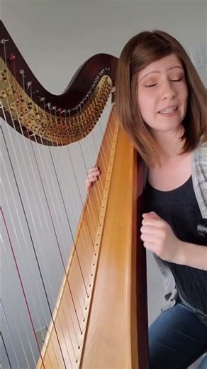 Playing harp with my eyes closed