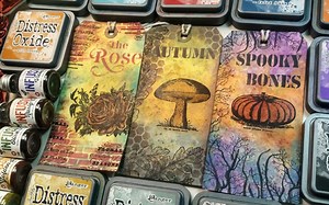 【搬运】【配件教程】利用distress oxide和infusions色粉做三款标签tags