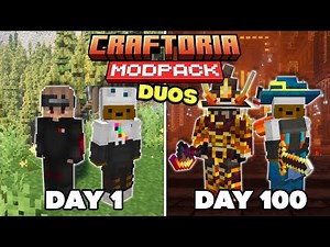 We Survived 100 Days in CRAFTORIA [Full Movie]