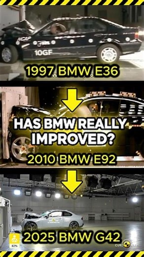 BMW E36 vs F22 vs G42 — 3-Way Crash Test Evolution!