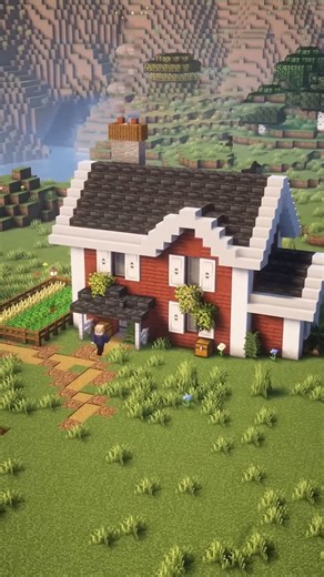 This Minecraft build follows a Swedish style