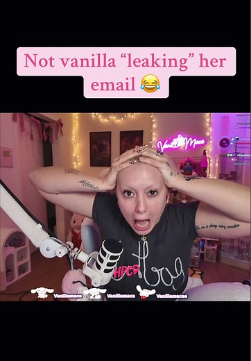 Vanillamace “leaks” her email jk 😂 #vanillamace #funnyclips | vanilla mace