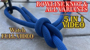 The bowline is an ancient and simple knot used to form a fixed loop at the end of a rope. It has the virtues of being both easy to tie and untie; most notably, it is easy to untie after being subjected to a load. The bowline is sometimes referred to as King of the knots because of its importance. Below are the Variants of Bowline Knot. 1. Cowboy Bowline 2. Double Bowline 3. Portuguese Bowline 4. Water Bowline 5. Runinng Bowline | Nots