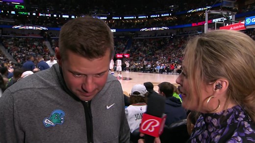 2.3K views · 126 reactions | ICYMI: Here is Coach Sumrall’s full interview with Jen Hale from last night’s Pelicans game! #RollWave | #NOLABuilt | Tulane Football | Facebook