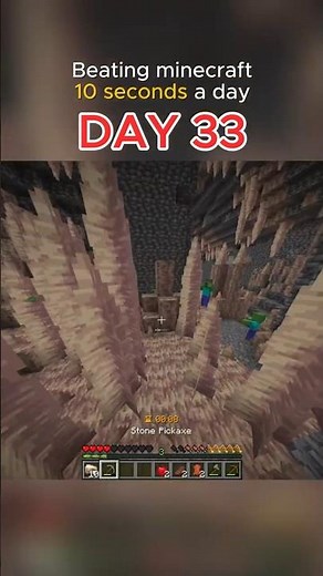 Beating Minecraft 10 Seconds a Day (Day 33) ⏱️ #minecraft