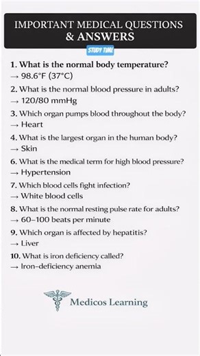 IMPORTANT MEDICAL QU£$TIONS &ANSWERS #norcetmcq