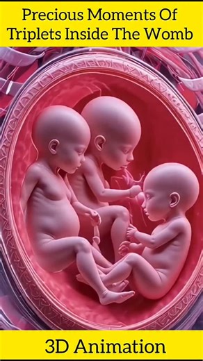 USA Wellness Hub on Instagram: "Experience the breathtaking journey of three babies developing together inside the mother’s womb through ultra-realistic 3D medical animation. This video beautifully illustrates how triplets grow, move, and share space before birth — a rare and heartwarming glimpse into the miracle of life. From the early stages of pregnancy to the final weeks, witness the bond, growth, and connection that make every moment inside the womb truly precious. Perfect for those who lov