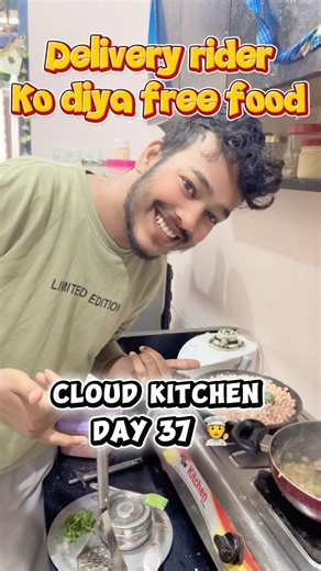 Day37: Zomato Rider ko diya free food👨‍🍳🌸 #zomato #minivlog #cloudkitchen #zomatopartner #foodie