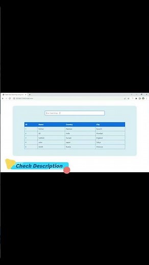 Search/Filter Table Data with Javascript 2022 | Create a Search Bar & Filter Table using JavaScript