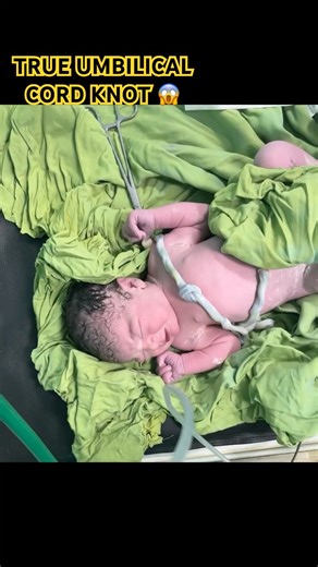 گره واقعی بند ناف نوزاد 😱| لحظه‌ای که می‌تونست خطرناک باشه#newborncare#youtube#shorts#umbilicalcord