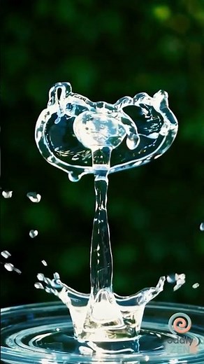 When a Water Drop Becomes Art | Ultra Slow Motion Splash in 4K 🌊💧 #Shorts #SlowMotion #WaterDrop