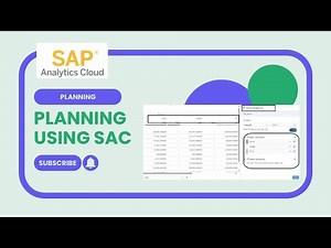 SAP Analytics Cloud (SAC) | Planning | How to Create a Planning Model