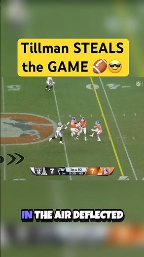 Dondrea Tillman SNAGS INT! Broncos shut down Raiders