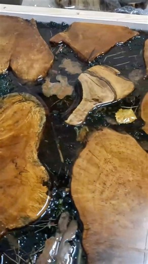 From Forest Wood to Stunning Epoxy Table! 🌲✨ #EpoxyResin #DIY #Shorts