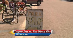 Free Cycles goes to Flathead to give bikes to kids