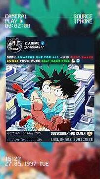 Deku Awakens His First Smash 🥶🔥 #myheroacademia #mha #anime #animeedit