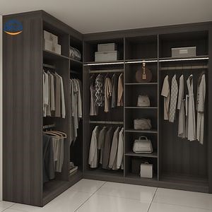 [Hot Item] Customized Walk in Closet Plywood Home Furniture Organizers Dressing Room Wardrobe Storage Closet Wardrobes with Side Cabinets