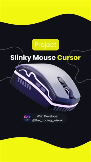 The Coding Wizard | Web Development & AI | 1M🎯 on Instagram: "Slinky Mouse Cursor 🐁 Source Code -> Link in bio🔥💥 Follow @the_coding_wizard Follow @the_coding_wizard Follow @the_coding_wizard Tag your friends that need to see this! 🙏 • • Turn on post notification so you don't miss any single post 📲 • • __________ Like our content ? Hit that follow button! ⬇️ 👉 @the_coding_wizard 👉 @the_coding_wizard __________ #Programmer #programming #developer #computerscience #softwaredeveloper #progra