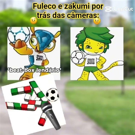 (NÃO É UM SHIPP)Fuleco e zakumi por trás das câmeras:#mascotverse #fuleco #zakumi #ciao