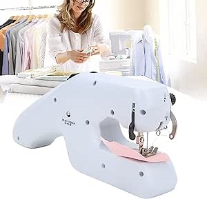 Handheld Sewing Machine, Portable Electric Dual Line Sewing Machine with Ergonomic Handle Sewing Machine Suitable for Home, Travel and DIY