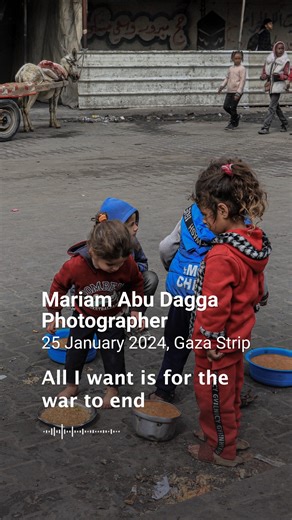 Today, we mourn photojournalist Mariam Abu Dagga, killed with others in an Israeli strike on a hospital. We were honored to worked with her. We honor all who risk their lives to expose #Gaza's harsh reality to the world. Here, she reflects on one of her photos. Listen to her. 📷: Mariam Abu Dagga | United Nations OCHA