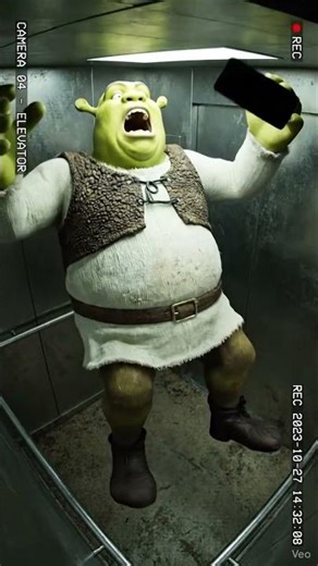 Shrek got into trouble in elevator #elevator #prank #shrek #memes #shorts #memes #getout