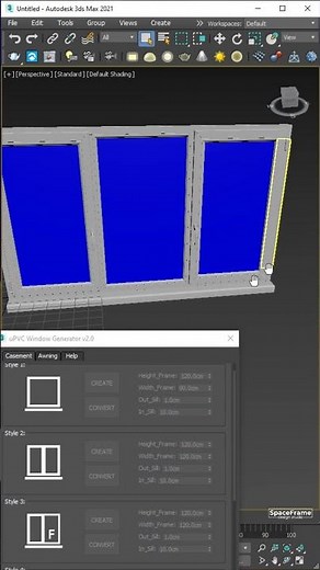 An Easy way to create UPvc Windows in 3ds max