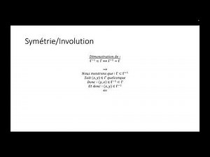 Correspondances partie 22 : Symétrie/Involution