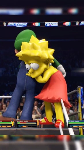 Simpsons Lisa vs Luigi 😱🔥 #simpsons #mario