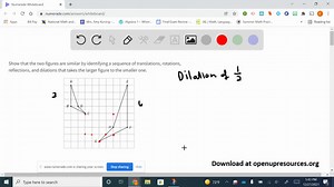 Each diagram has a pair of figures, one larger than the other. For each pair, show that the two figures are similar by identifying a sequence of translations, rotations, reflections, and dilations that takes the smaller figure to the larger one. | Numerade