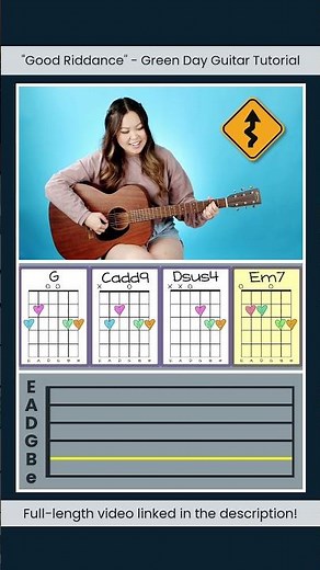 Good Riddance Green Day Guitar Tutorial EASY #shorts
