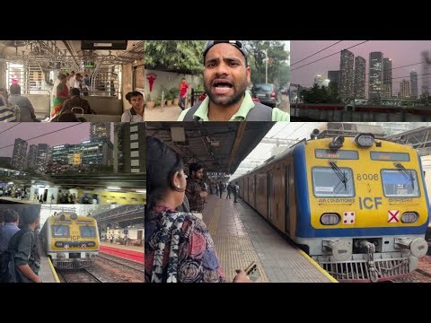 Full vlog of Mumbai local. For the first time, such a beautiful view of Mumbai local.