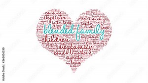 Blended Family Animated Word Cloud