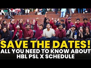 Save the dates! All you need to know about HBL PSL X schedule 🗓️