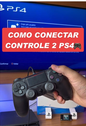 Como conectar controle manete 2 no PlayStation 4 ps4 e criar usuário 🎮📲 #videogames #playstation #ps4 #gamer #videogame