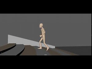 Animation Walking up Stairs-A