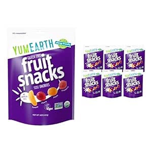 YumEarth Organic Fruit Snacks, 5oz. (Pack of 6), Allergy Friendly, Gluten Free, Non-GMO, Vegan, No Artificial Flavors or Dyes,5 Ounce (Pack of 6)