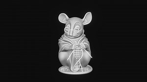 Laboratory mouse sculpture - 3D model by specifickarma