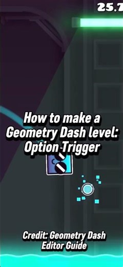 How to make a Geometry Dash level: Option Trigger in Geometry Dash 2.2 #geometrydash #gd