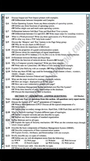 Practical Center Computer 10 Class Comprehensive Paper | LEARNING ACADEMY | #exam #sindheducation