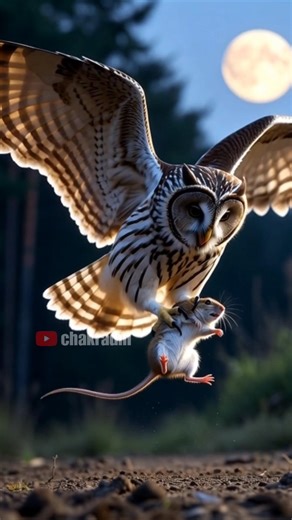 Owl vs Rat Silent Night Kill 🦉🔥 #wildlife #shorts