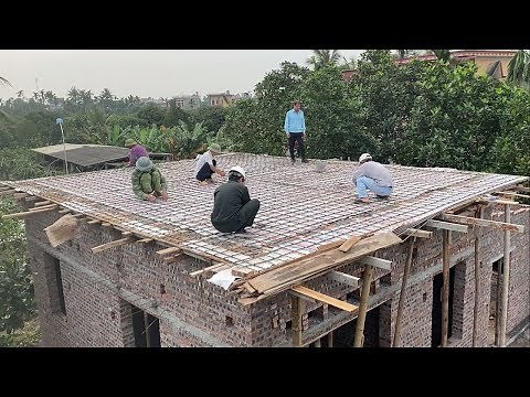 Basic Construction Guide Of Reinforced Concrete Roof With Construction Mixer